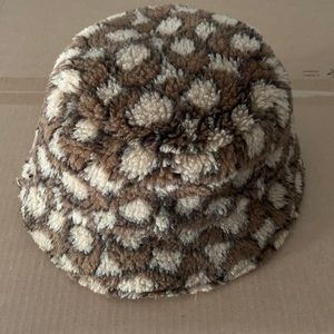 Coach fuzzy signature bucket hat